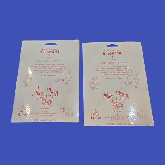 Sealed NEW in Package Mrs. Grossman's Vintage Christmas Stickers 4 Sheets Total - Picture 3 of 4